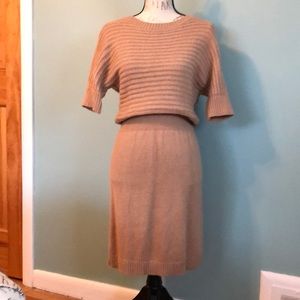 Ann Taylor tan/light brown sweater dress